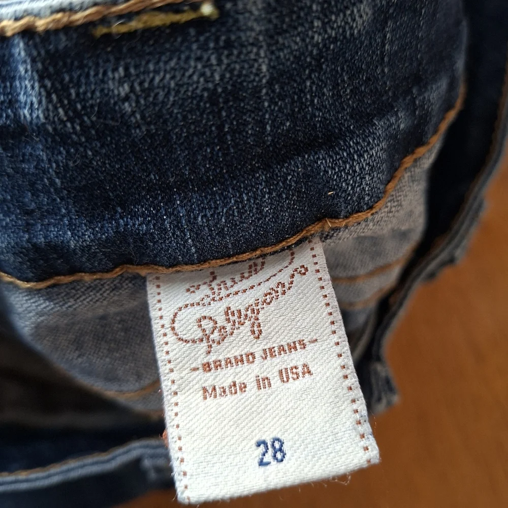 Vintage True Religion Women's Joey Twist Seam Flare Jeans Flap Pocket Sz 28 - Picture 12 of 14